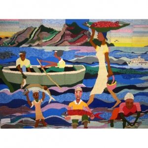 Tapeçaria com motivos do quotidiano