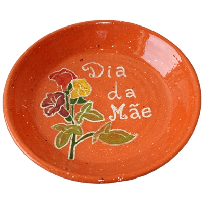 Prato em barro pintado