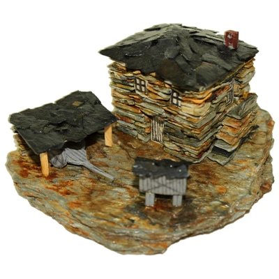 Casa de xisto com base