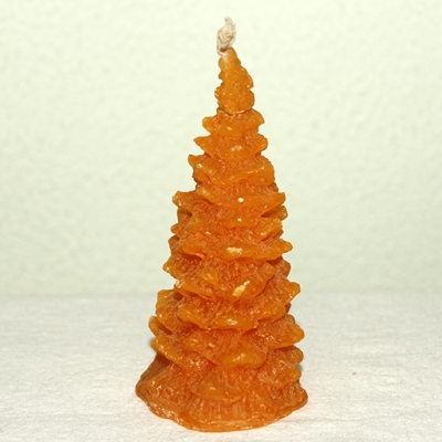 Vela em cera de abelhas em forma de árvore
